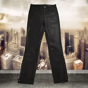 Revolve BlankNYC 27" Schwarze Knöchel Hose aus Veganem Leder Damen Größe 26 - Picture 1 of 14