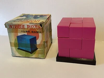 Juego Cubo Puzzle Intriga Vintage Color Raro Con La Base Y Caja Original Foto 1 de 4