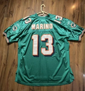 DAN MARINO #13 NFL MIAMI DOLPHINS Men's 54 XL Home Jersey Green Read - Picture 1 of 17