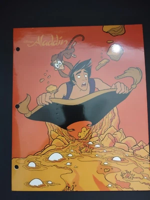 Alfombra mágica Aladdin y Abu de colección Disney dibujos animados carpeta escolar impacto internacional Foto 1 de 4