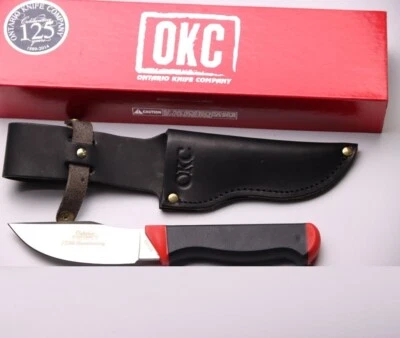 Cuchillo de caza Ontario Keuka Hunter 125 aniversario con funda de cuero Foto 1 de 4