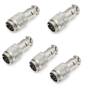 5PCS NEW 7 Pin Male In-Line CB Mic or Ham Radio Mobile Microphone Connector - Zdjęcie 1 z 3