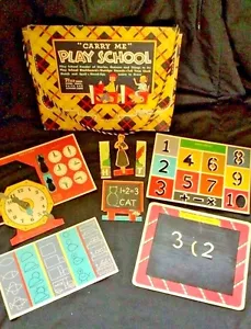 1953 Capitol Publishing Company Play School Clock + Not complete set - Picture 1 of 8