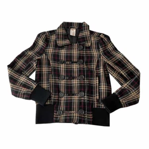 O'Neill kleine karierte Damen-Freizeitjacke Taschen zweireihig - Bild 1 von 7