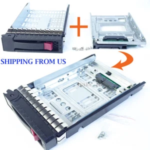 hp 654540-001+373211-001 2.5" SSD TO 3.5" SATA Converter HDD Tray Caddy - Picture 1 of 8