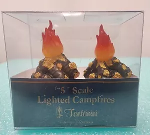 NIB Vintage 2007 Fontanini Italy 5" Scale Lighted Campfires w/Light Kit #56597 - Picture 1 of 5
