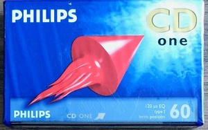 Philips CD One 60 Cassette Audio Normal Bias TYPE I 120 µs EQ Neuve sous blister - Photo 1/4