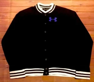 Under Armour ColdGear Snap Buttons Jacket Girls YXL Black White 1318316 - Picture 1 of 5