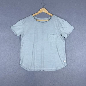Vuori Damen T-Shirt grün mit Tasche Größe M Kurzarm Athleisure Gym Freizeit - Bild 1 von 5