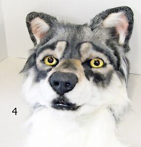 Grey White Wolf/Dog  Fursuit   Head   Yellow Resin Eyes