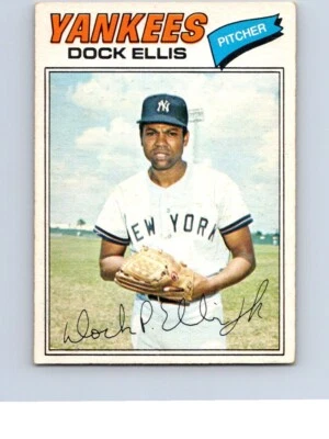 VINTAGE BASEBALL CARD O-PEE-CHEE 1977 NEW YORK YANKEES DOCK ELLIS  NO102 - Image 1 of 2