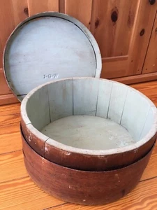 Early Antique Pantry Spice Box ORIGINAL PAINT Fingers SIGNED Large Primitive MA - Picture 1 of 12