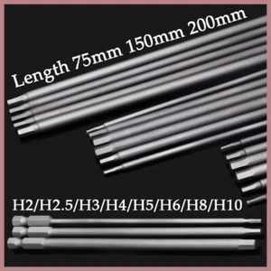 Magnetic Head Allen Drill Bit Set Lengthen Electric Screwdriver Bit 75mm~200mm - Picture 1 of 28