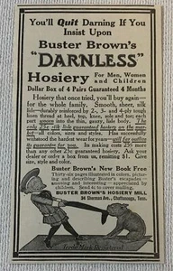1912 Darnless Hosiery ad ~ BUSTER BROWN - Picture 1 of 1