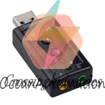 1X Mini USB 2.0 7.1 Channel Audio Sound Card Sound Adapter For PC Laptop - Image 1 of 4