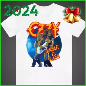 NEW 1984 Ozzy Osbourne Jake E. Lee Bark At The Moon White T-Shirt PD481 - Picture 1 of 4
