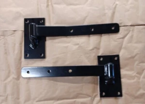 13" Barn doors strap hinges & hinge pins replace repairs 2 pack 1 1/2" H x 1/4" - Picture 1 of 6