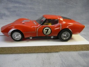 1/25 SCALE 1966 MPC VINTAGE ORIGINAL MANTA RAY MARK IV ORANGE SLOT CAR-NICE! - Picture 1 of 11