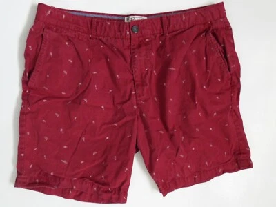 Pantalones Cortos Originales Penguin Munsingwear Para Hombre Talla 38 Rojo Estampado Chinos Golf Activo Foto 1 de 4
