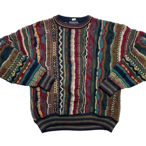 Vintage Roundtree & Yorke Cosby Sweater Men's M 3D Coogi 90s Streetwear Hip Hop - Picture 1 of 10