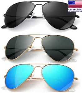 Polarized Aviator Sunglasses For Men Women Unisex Vintage Driving Sport Sunglass - Picture 1 of 12