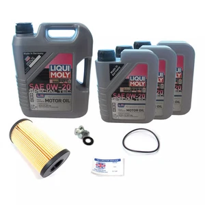 Oil Change Kit With Filter LR073669, LIQUI MOLY 0W-20 Oil & Reminder Sticker - Picture 1 of 8