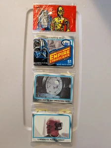 💫Star Wars Empire Strikes Back Rack Pack Sealed Showing Lobot 1980 Topps - Bild 1 von 8