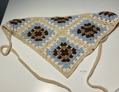 Crochet Bandana Headbands Hippie Triangle Boho Head Scarf Hair Scarf - Image 1 of 4