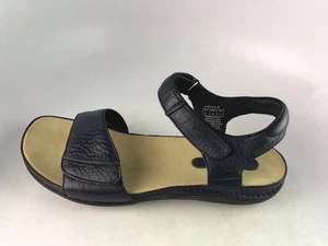 Rockport Women's Navy Leather Sandals Sport Women's Ankle Strap Sz 9 US - Picture 1 of 10
