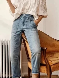 Pilcro Boyfriend Jeans High Waisted Jeans Mid Wash Anthropologie - Picture 1 of 12