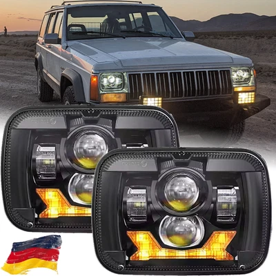  5x7 Zoll LED Scheinwerfer Blinker für Jeep Chevrolet XJ YJ Chevy TOYOTA GMC - Bild 1 von 4