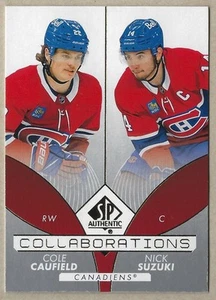 2022-23 SP Authentic Collaborations Cole Caufield / Nick Suzuki #C-5 - Imagen 1 de 2