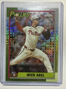 2025 Topps Update Silver Pack Mick Abel #U90C-13 Mojo Refractor Phillies RC - Picture 1 of 4