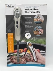 Polder, Deluxe Safe-Serve Instant Read BBQ Meat Thermometer Grill Oven #9 - Picture 1 of 10