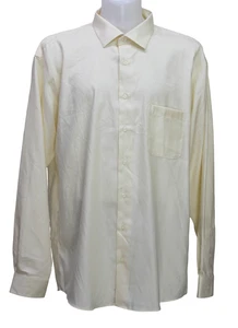 Pronto Uomo Non-Iron Slim Fit Dress Shirt Long Sleeve Yellow Tall Size 19 -38/39 - Picture 1 of 7