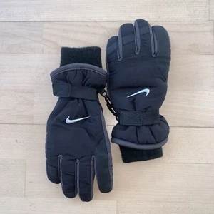Nike Youth Black Winter Gloves Adjustable Wrist Fit Fleece - Picture 1 of 2