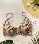 Women's Shade & Shore Light Lift Animal Print tan Bikini Top 32B 34BC,DD 36D, DD