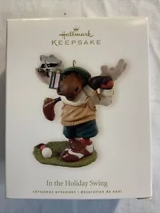 Hallmark Keepsake 2008 adorno en las vacaciones swing alce golf - Imagen 1 de 7