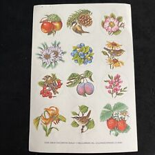Vintage 80’s CURRENT  Stickers - Fruit & Flowers - Rare