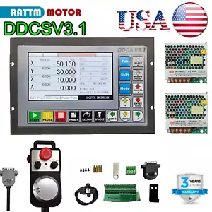 「USA」 4 Axis offline stand-alone Controller System G Code CNC Router Kit w/ MPG - Picture 1 of 16