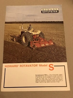 HOWARD Rotavator Model S Original 1975 Vintage Glossy Sales Brochure - Image 1 of 2