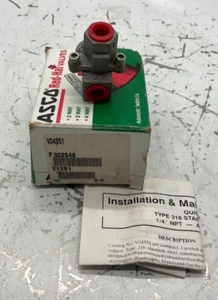 NEU ASCO VO4351 SCHNELLAUSLASSVENTIL 3 ANSCHLÜSSE 1/4" - Bild 1 von 10