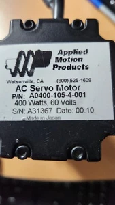 Applied Motion A0400-105-4-001 Servo Motor, 400 Watts - Picture 1 of 2
