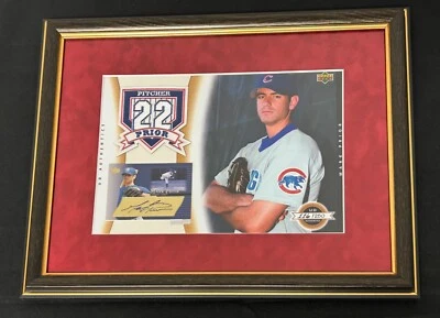Foto parche autógrafo Mark Prior 2003 UD Authentics enmarcado/250 firmado automático Foto 1 de 4
