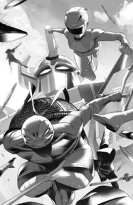 MMPR TMNT II #1 1:50 DE MEO VIRGIN VARIANT COVER M POWER RANGERS TURTLES NM- - Picture 1 of 1