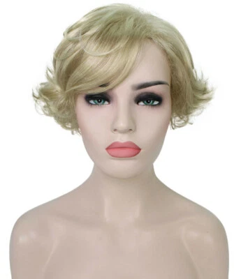 Judy - Peluca completa recta de fibra sintética Kanekalon, 2,25-20,5 pulgadas, rubia clara Foto 1 de 4