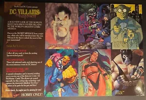 Tarjeta coleccionable Skybox DC Villains 1995 hoja de promoción Raven, Joker, Bane - Imagen 1 de 3