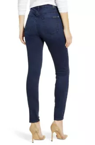 Nuevo con etiquetas 7 For All Mankind Mujer Cintura Alta Tobillo Pantalones de mezclilla Talla 27 Park Avenue - Imagen 1 de 12