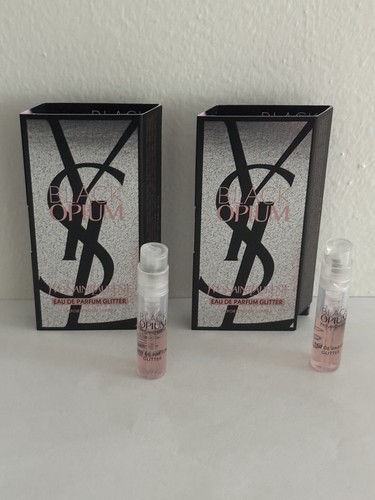2 x YSL Black Opium Glitter (0.04 Oz / 1.2 ML) Eau De Parfum Sample ...