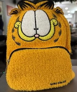 Garfield Plush Chenille Orange Mini Backpack New With Tags Nickelodeon - Picture 1 of 8
